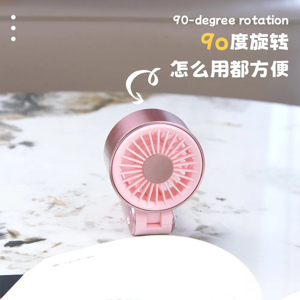 Portable Mini Handheld Fan Usb Rechargeable Foldable Strong Wind 3 Speed For Outdoor Travel Office Personal Cooling Small Gift