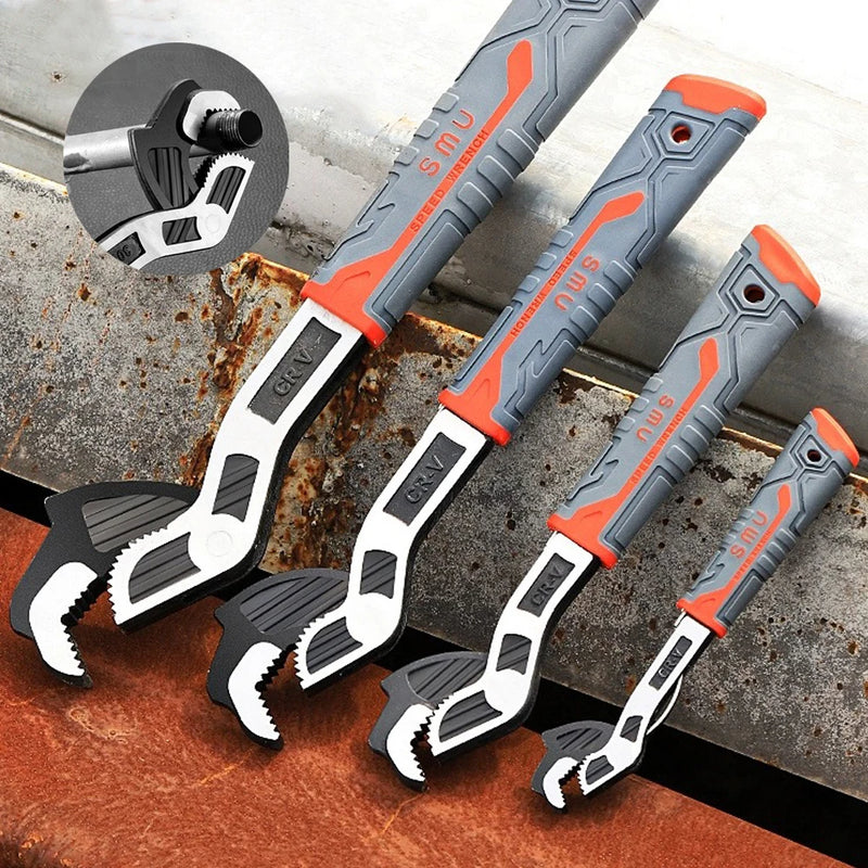 Multifunctional self-locking wrench adjustable wrench quick wrench adjustable pipe wrench plumber multifunctional hand tool