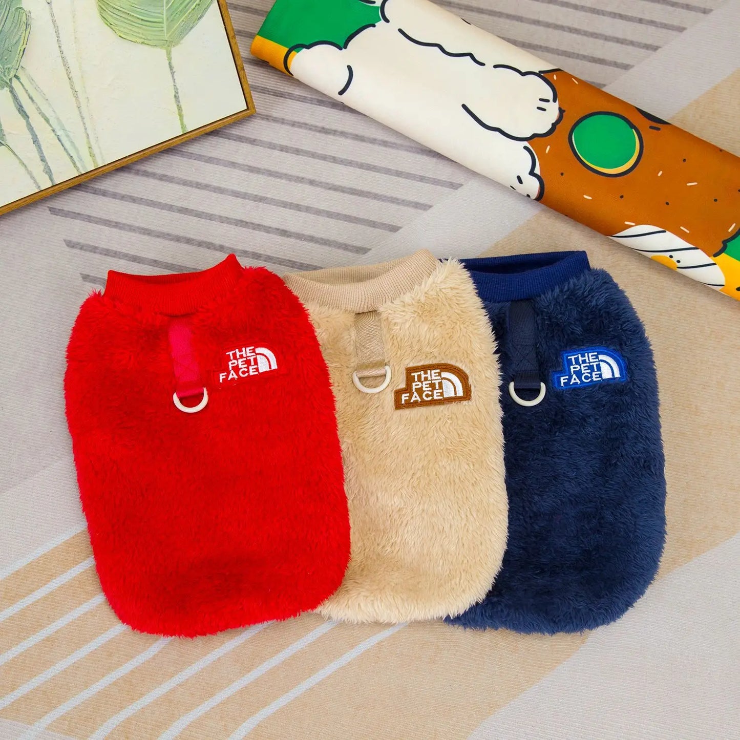 Pet Dog Clothes, Warm and Thickened Pet Clothes in Spring and Winter, Fashionable and Comfortable Dog Vest The Pet Face