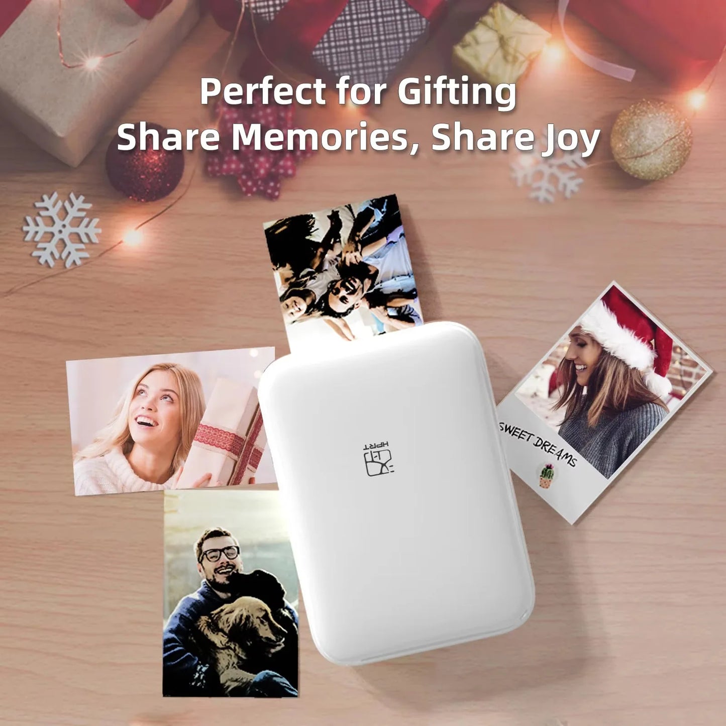 HPRT MT53 Portable Mini Mobile Pocket Printer 2x3 Inch Print Maker Sticky-Backed Photo Paper Bluetooth Mobile Thermal Machine