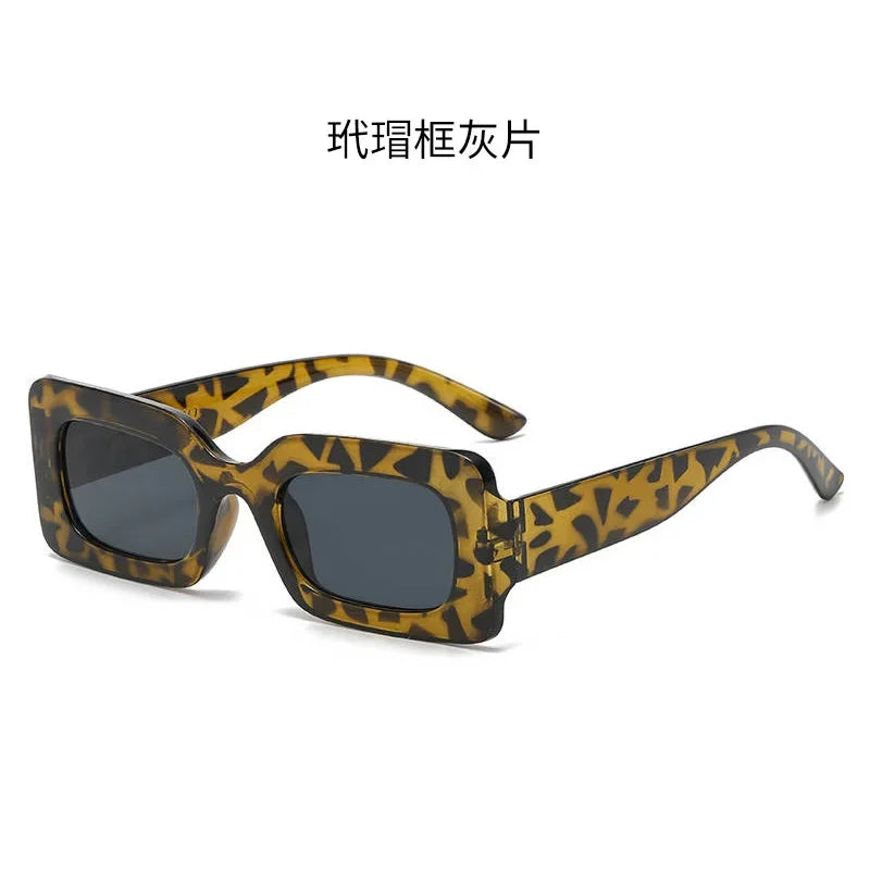 Sunglasses Woman 2025 Fashion Vintage Rectangle Frame Purple Pink Square Sun Glasses Man Lady Eyewear UV400 очки солнцезащитные