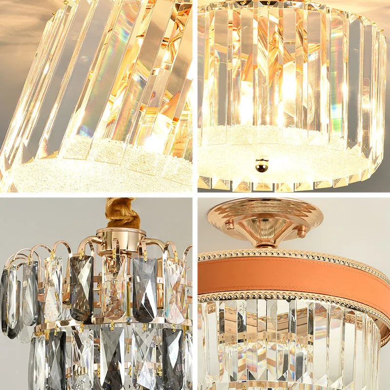 Light Luxury Crystal Small Chandelier Aisle Lamp Corridor Entrance Entrance Foyer Modern Minimalist Balcony Stairwell Lighting