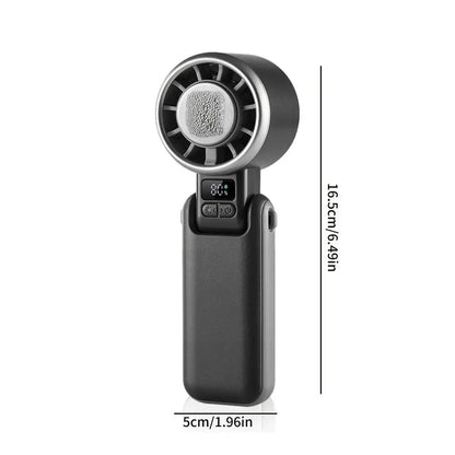 Portable Handheld Fan 5 Speeds Rechargeable Blower Device With Digital Display Portable Fan For Travel Vacation Camping Hiking