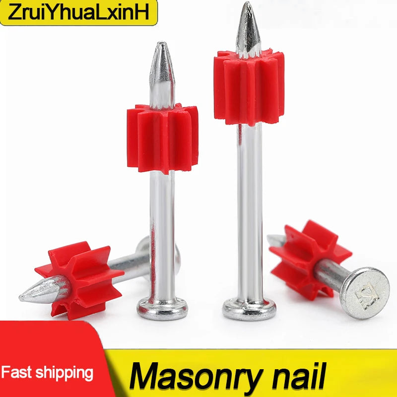 Hardened Concrete Wall Nail Set – Picture Hanging Nails, High-Strength Hardware Powder-Actuated Nails