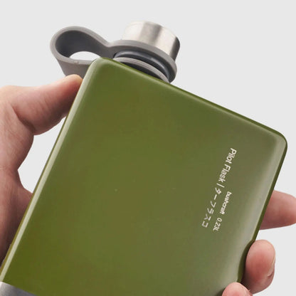 Flat Wine Bottle For Camping Stainless Steel Water Bottle Portable Outdoor Coffee Maker Camping Fuel Kerosene Bottle For Camp