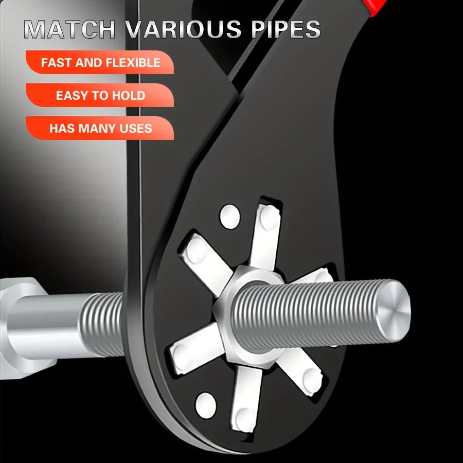 Magic Wrench 6 Inch 8 Inch Multi-purpose Hexagonal Alloy Steel Manual Clampable Movable Hexagonal Wrench