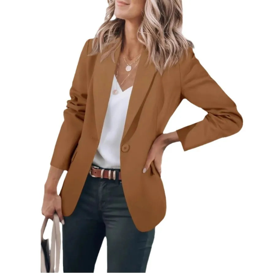 Women Blazers 2024 Fashion Formal Office Lady Blazer Coat Vintage Long Sleeve Jackets Coat Female Outerwear Femme Пиджак Женский