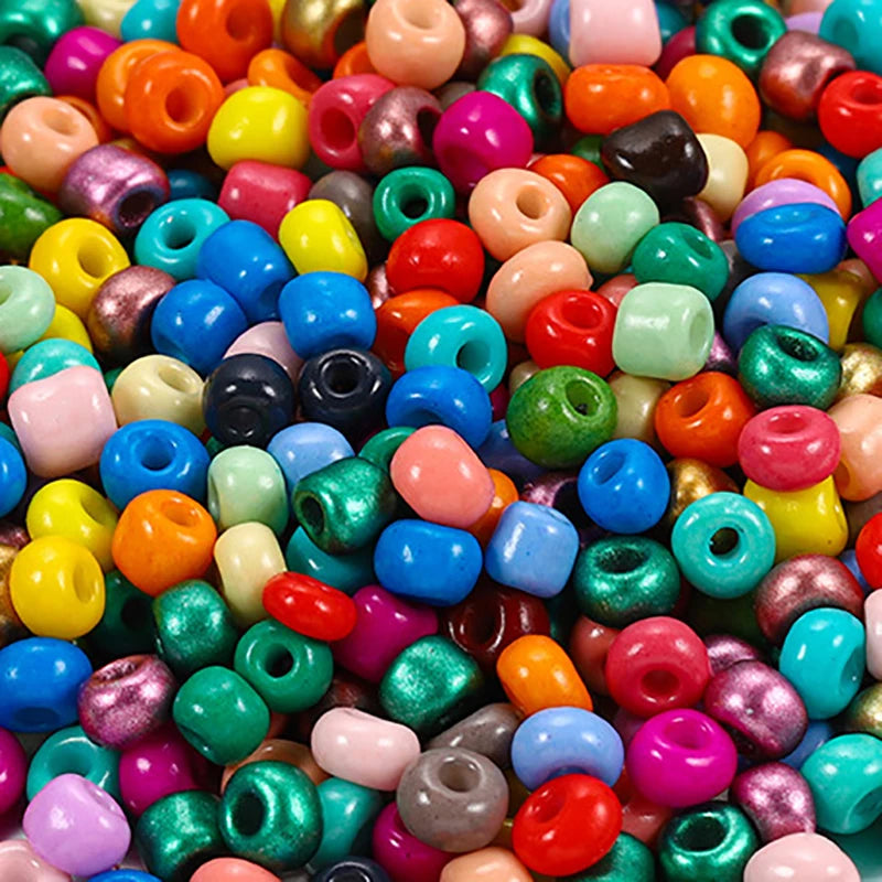 1000/500pcs 3/4mm Glass Seed Beads DIY Accessories Jewellery Making Materials Supplies Pony Bead For Craft Bracelets Jewelry