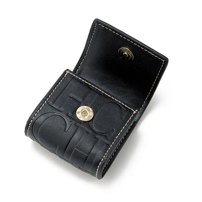 CH Bluetooth Headset Case Lock Design Premium Embossed Pattern With Key Ring Fits Various Earbud Sizes Fashion Compact Accessory