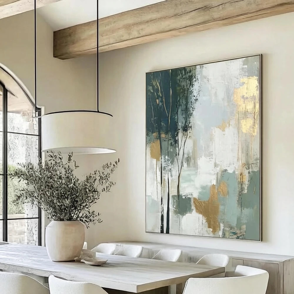 1pc Frameless Canvas Painting  Abstract On Canvas Image Scenery Of The Old Neighborhood Mural Top Wall Art Picture Decor Living