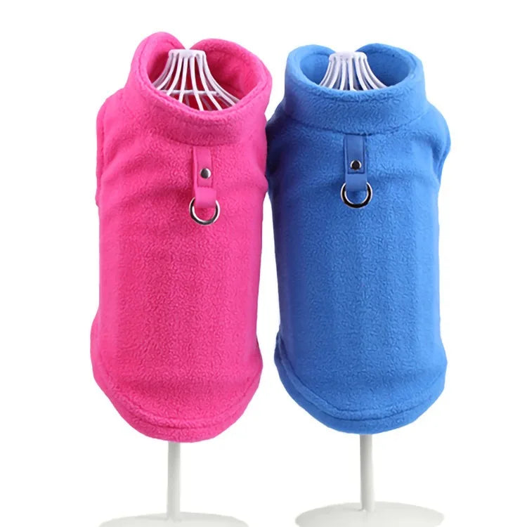 Warm Fleece Dogs Clothes Pet Dog Jacket Vest With D-Ring For Small Dog Cats Clothing French Bulldog Costumes Chihuahua Coat