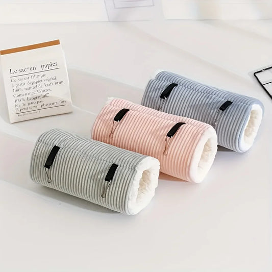 Pet Plush Tunnel Bed Soft Corduroy Cat Dog Cave Bed Foldable Pet Hideout Bed with Safety Pins for Small Pets
