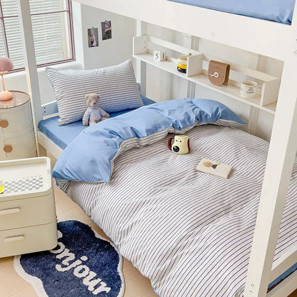 3pcs washed comforter Set for Bedroom Apartment Student dormitory Simple popular multi-size (1pcQuilt cover +2pcs pillowcase)