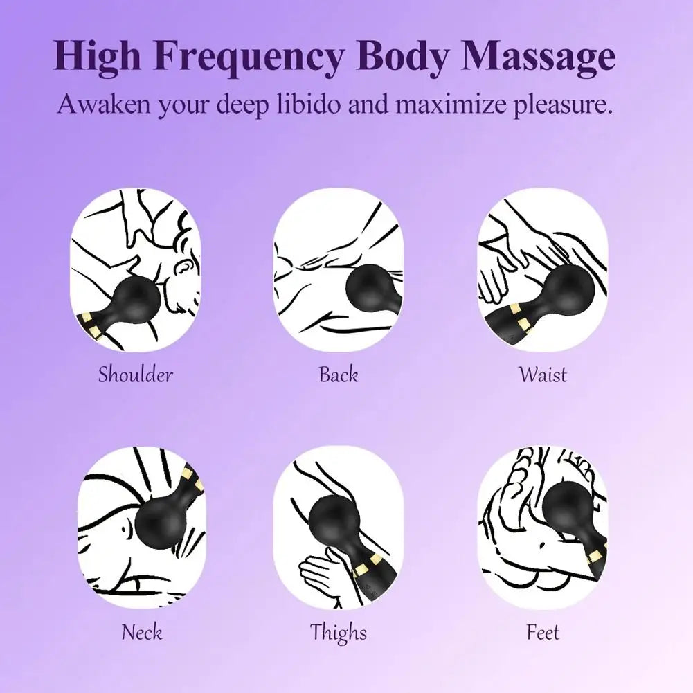 Portable Mini Handheld Massager Waterproof Multi Mode Vibration Rechargeable Muscle Relief Health Care Device