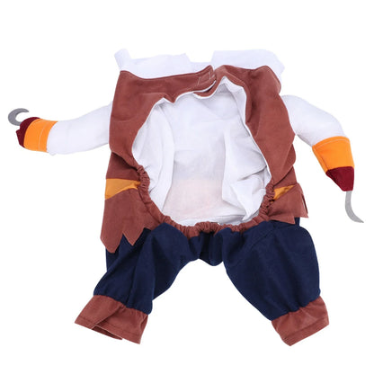 Polyester Cute Durable Pet Halloween Clothes Pirate Funny Costume Dress Up For Cats Dogs