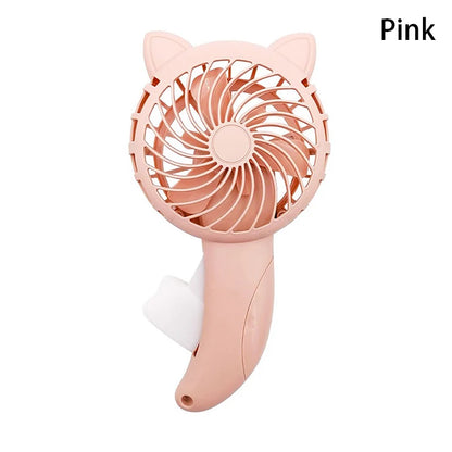 Portable Hand Pressure Fan Mini Handheld Fan Without Battery Cartoon Fan Summer Air Cooler Travel Home Fan