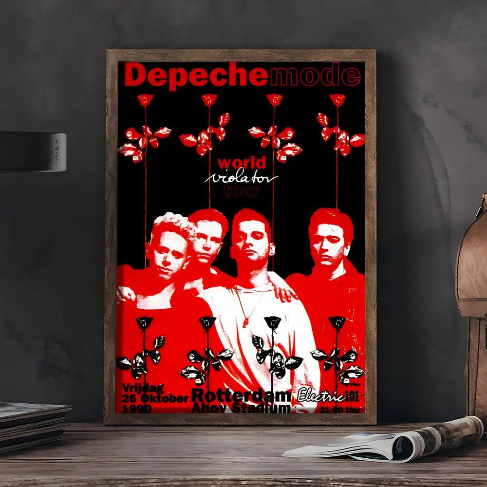 D-Depeche-M-Mode Band Painting Calligraphy Wall Art HD Canvas Oil Painting Posters Prints Home Bedroom Living Room Decor Gift