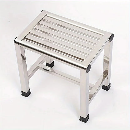 Multi Functional Stainless Steel Stool - Durable Thick & Sturdy Stool, Ideal for Living Room, Bathroom, Kitchen, Corridors