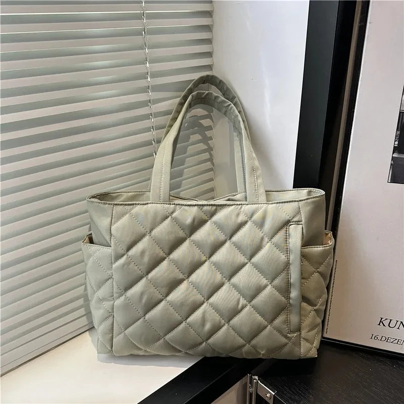 Rectangular Large Capacity Single Shoulder Bag for Commuting To Work Korean Style Women's Tote Bag Lightweight Casual Handbag