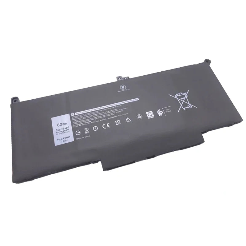 WHOLESALE  New F3YGT Laptop Battery for Dell Latitude 12 7000 E7280 E7290 E7380 E7390 E7480 E7490  DM3WC 0DM3WC 2X39G 7.6V 60WH