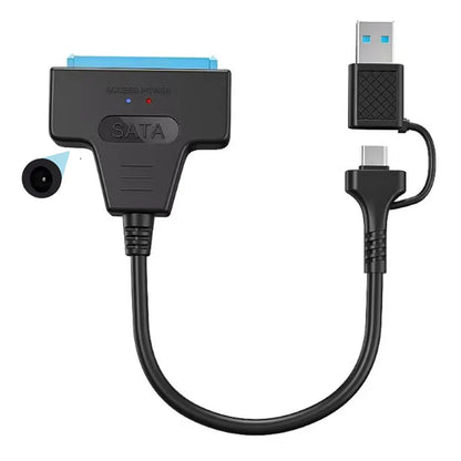 SATA To USB 3.0/Type-C Cable SATA III Hard Drive Adapter Up To 6 Gbps for 2.5 3.5 Inch HDD SSD Hard Drive Disk with 12V/2A Power