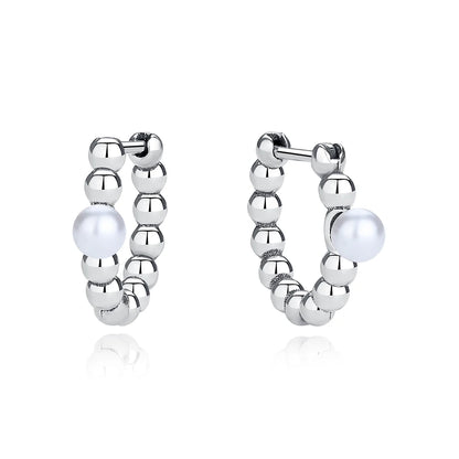 New 2026 Original 925 Sterling Silver Earrings For Women Piercing Hoop Love Heart Earings Rose Gold Wedding Gift Luxury Jewelry