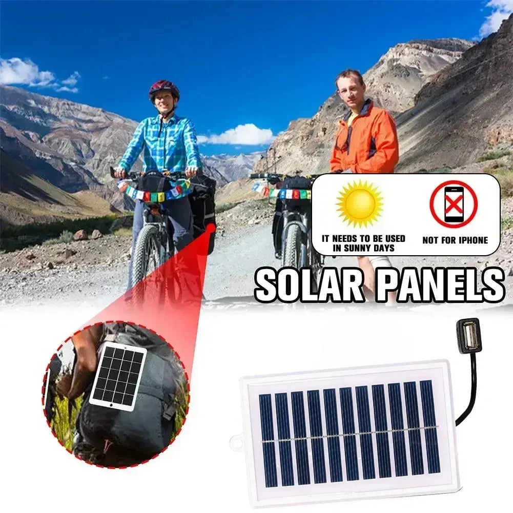 1/2PCS Portable Solar Charger Portable Solar Charger-USB Output for Outdoor Use -for Travel and Camping,Flashlight,Fan Charging