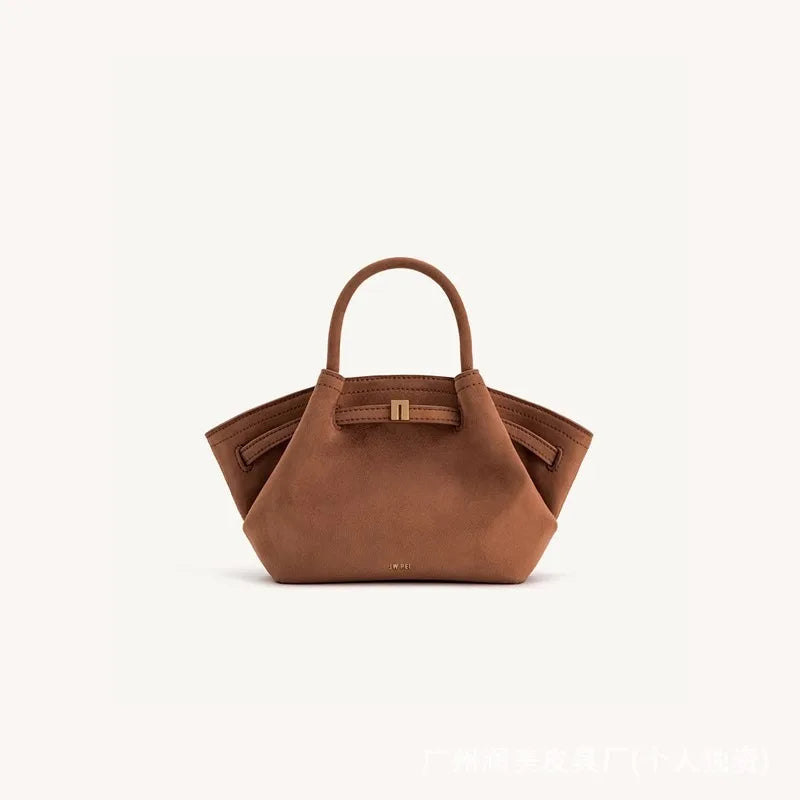 JW PEI HANA Tote Bag Dumpling Bun Small Women's Shoulder Crossbody Bag High Quality Handheld Small Bag Women'sMedium Faux Suede