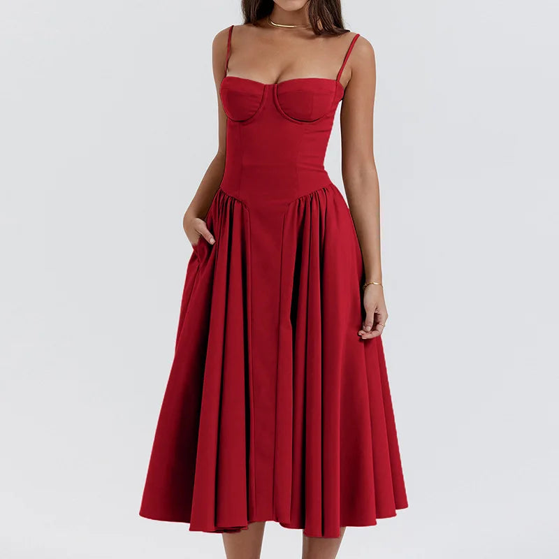 2025 Spring Summer Robe Femme Sexy Trendy Spaghetti Strap Slim Elegantes Style Suspender Party Dress Vestidos Streetwear Dresses