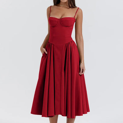 2025 Spring Summer Robe Femme Sexy Trendy Spaghetti Strap Slim Elegantes Style Suspender Party Dress Vestidos Streetwear Dresses