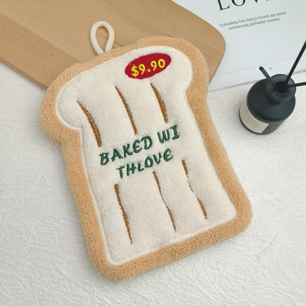Suspended Hand Towel Made of Ultra-fine Fiber, Food Series Hand Towel, Suitable for Kitchen and Bathroom