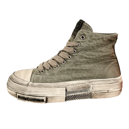 Casual canvas men's shoes Trendy and versatile designer styles Fashion Party Personalized shoes for young people Thick soled
