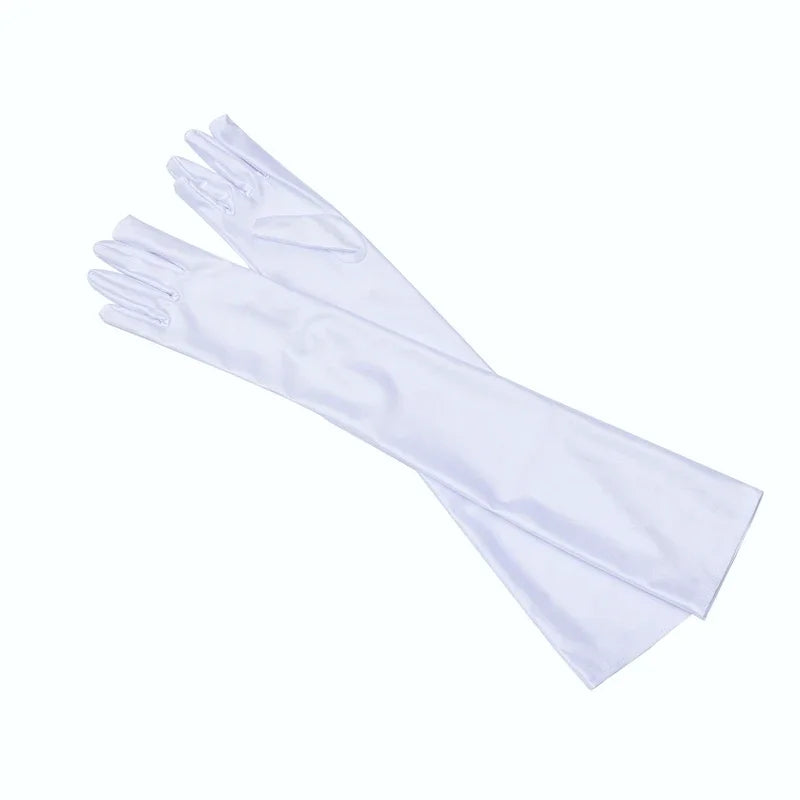 1 Pair Sexy Gloves Classic Women Black Evening Party Prom Gloves Opera Stretch Satin Long Mittens Driving Sun Protection Sleeves
