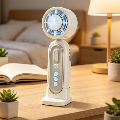 Portable Handheld Fan 199 Speed Cooling LED Display Mini Battery Operated Hand Held Fan For Travel Summer Camping Hiking Fishing