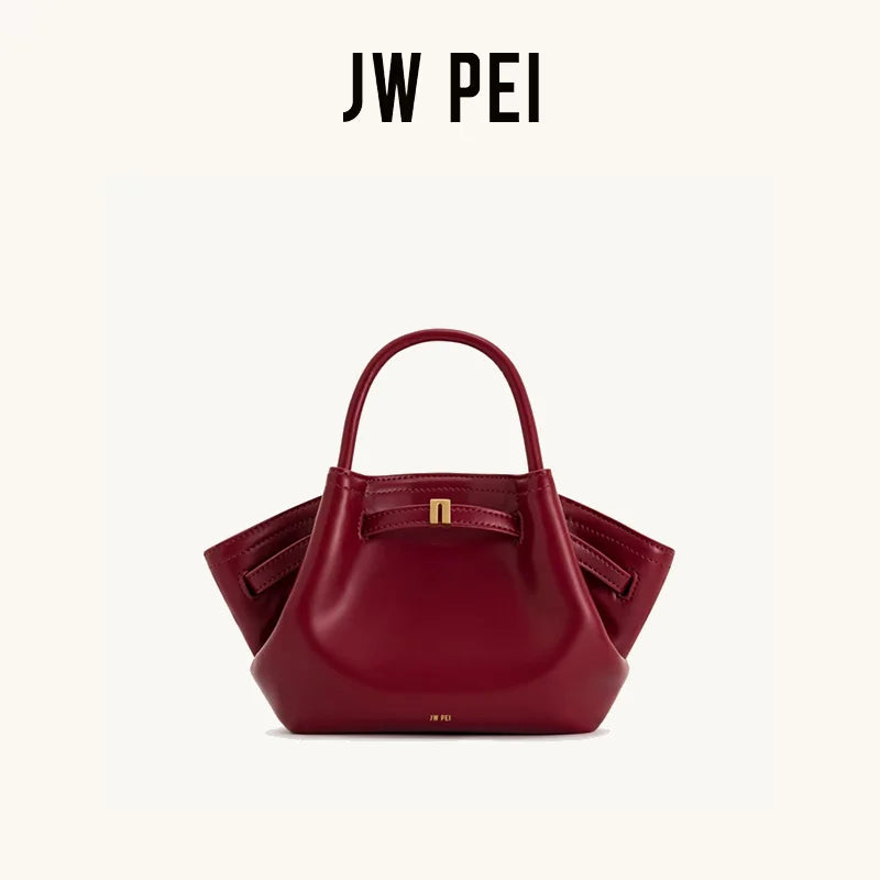 JW PEI HANA Tote Bag Dumpling Bun Small Women's Shoulder Crossbody Bag High Quality Handheld Small Bag Women'sMedium Faux Suede