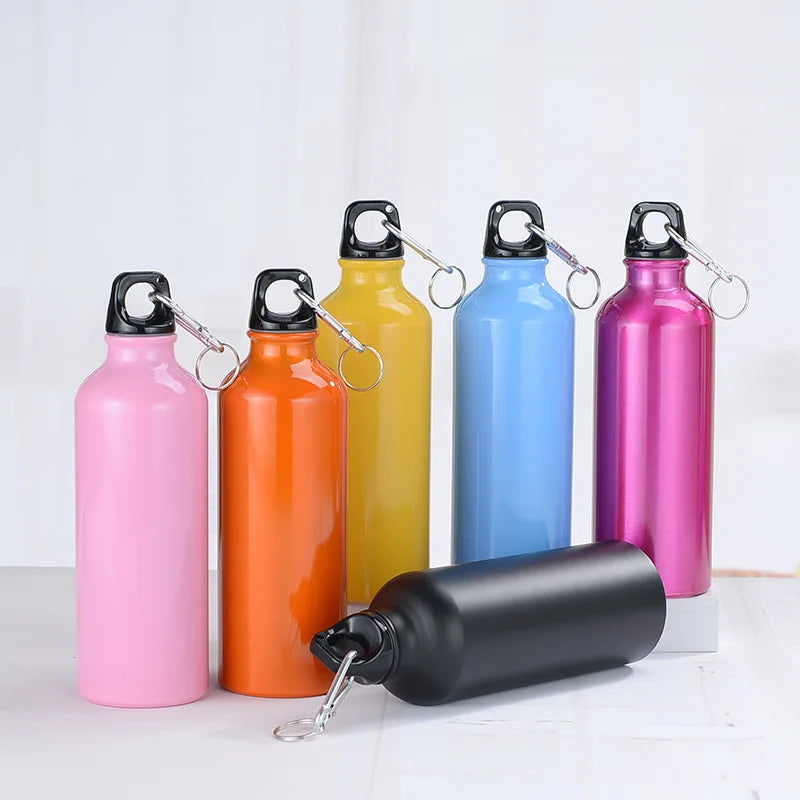 (12pcs) Camping Alloy Water Bottle 500ml Lightweight Single Wall Soft Camping Cycling Water Bottle