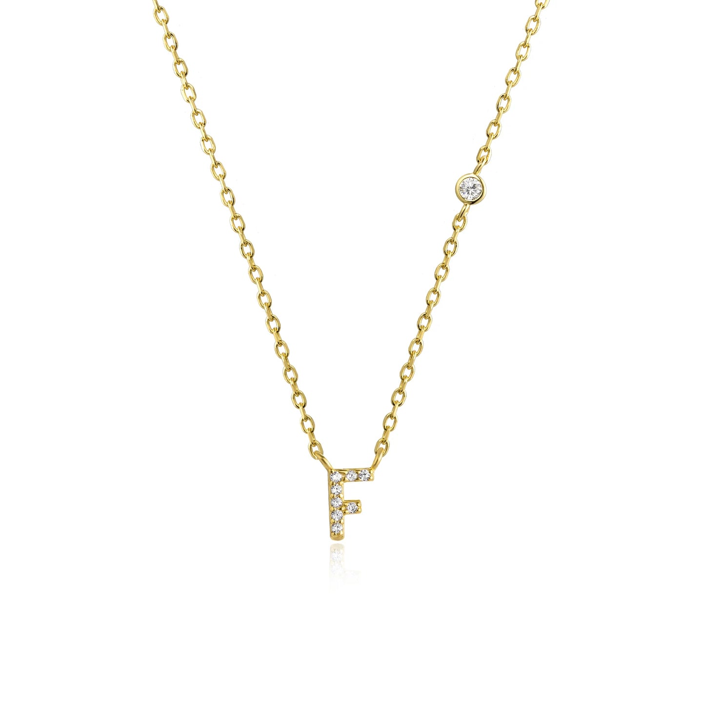 VEWANT New 925 Sterling Silver Monogram Initial Letter A M Pendant Long Chain Necklace Crystal Fine Jewelry Luxury Fine Jewelry
