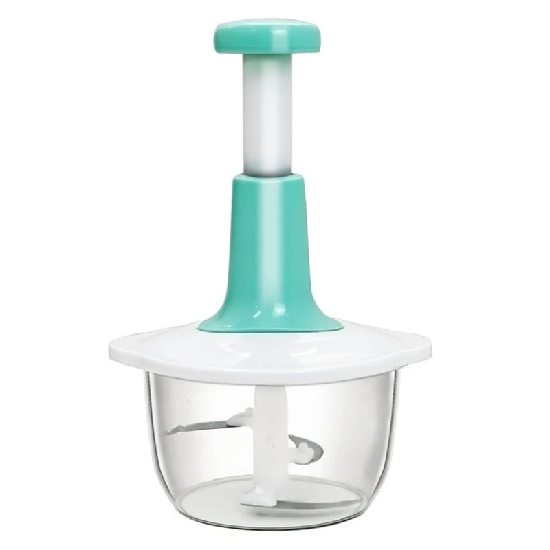 Manual Food Chopper Vegetable Chopper Hand Press Household Garlic Press Multifunctional Meat Grinder for Fruits Veggies Salad