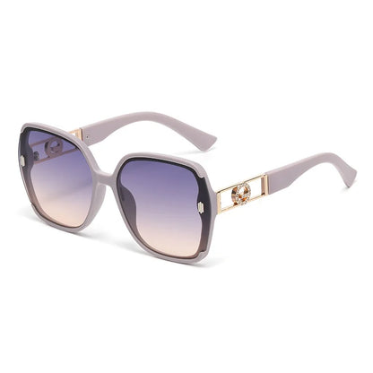 Fashionable Luxury Square Sunglasses, Premium Ladies' Sunglasses, Classic Vintage Eyewear, Women's Summer Travel Sunglasses.