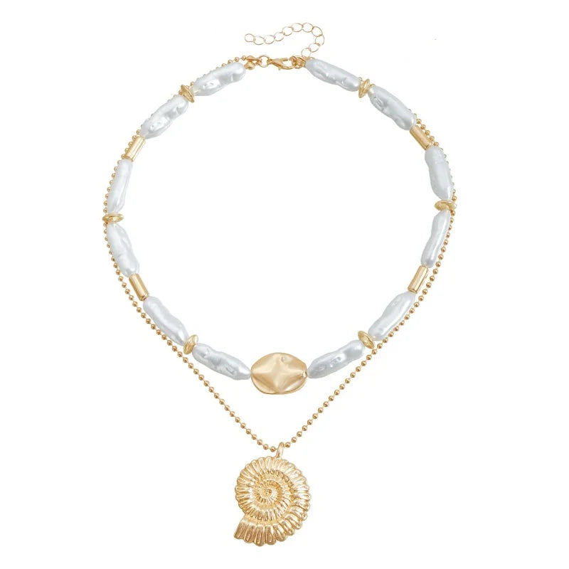 This fashionable and unique pearl necklace is a must-have trendy jewelry accessory for ladies and an excellent choice for giftin