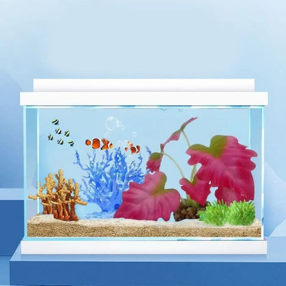 Plastic Aquarium Water Plants Small Decorative Fake Green Water Grass Lifelike with Sturdy Stems Aquarium Landscaping