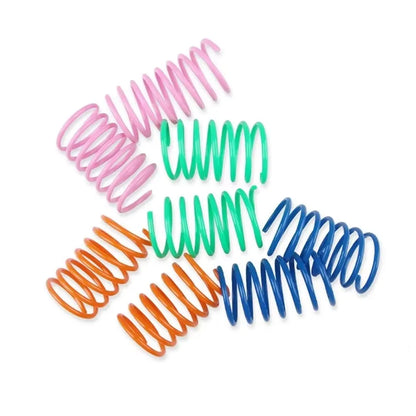Colorful Plastic Spiral Spring Cat Toy Durable Interactive Kitten Chewing Pet Supplies