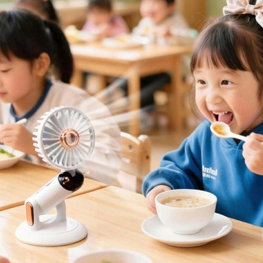 Portable Handheld Fan For Student Adjustable Desk Fan with Base Multifunction Foldable Travel Mini Fans Outdoor Stroller Fans
