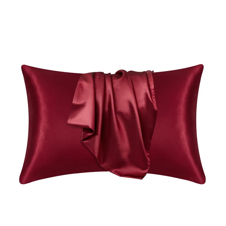1pc Nordic Silk Pillowcase White Black Grey Khaki Blue Pink Sliver Bed Pillow Covers Luxury Cases Home Bedding Decor