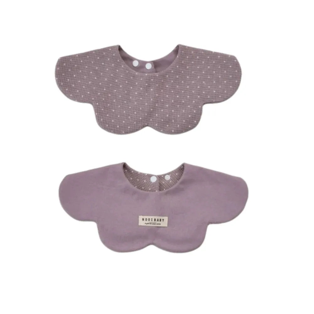 Comfortable Cartoon Baby Feeding Bib Cotton Two-sided Usable Cute Saliva Towel Washable Skin-friendly Teething Bib Newborn Care