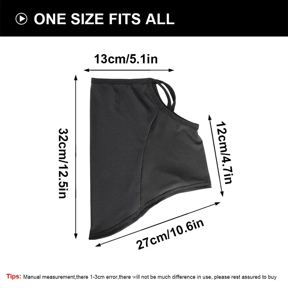 Breathable Scarf Half Face Mask Summer Quick-drying Neck Gaiter Cover Hanging Ear Sun Protection Bandana Neckerchief Headwear