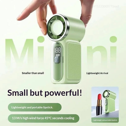 Portable Fan Convenient Creative Mini Fan Pocket Hand-held Fans Lightweight Suitable for Travel Camping Outdoors Display Screen