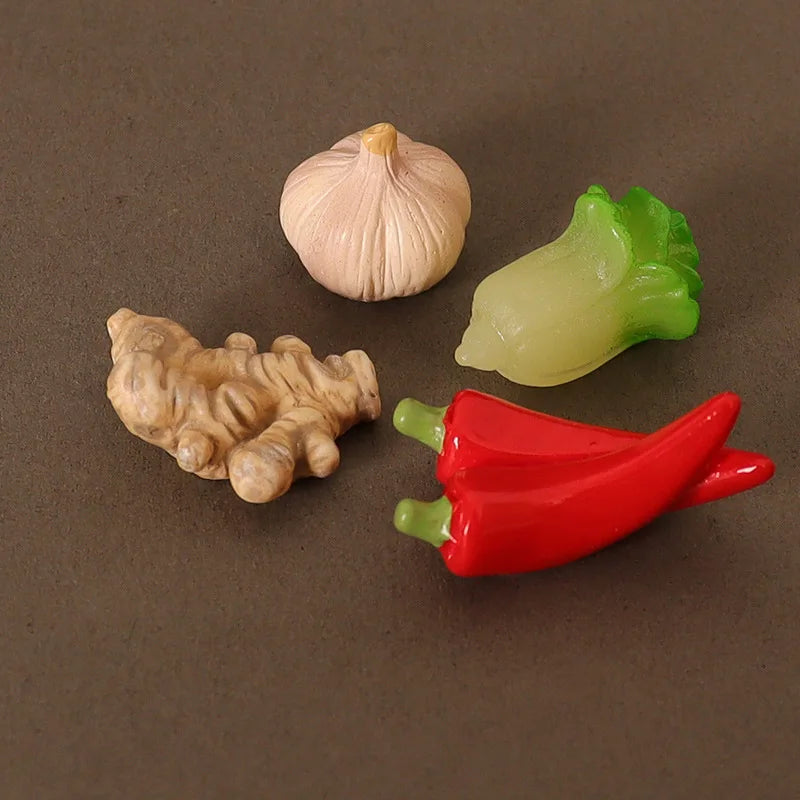 8Pcs/set 1/12 Dollhouse Miniature Vegetables Model Kitchen Food Accessories For Dolls House Decoration Kids Pretend Play Toys