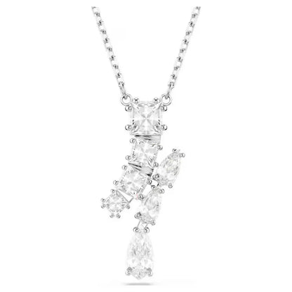 2025 New Trend Fine Wedding Jewelry Set Charming Luxury White Water Drop Crystal Fashion Women's Necklace Bracelet Earrings Ring