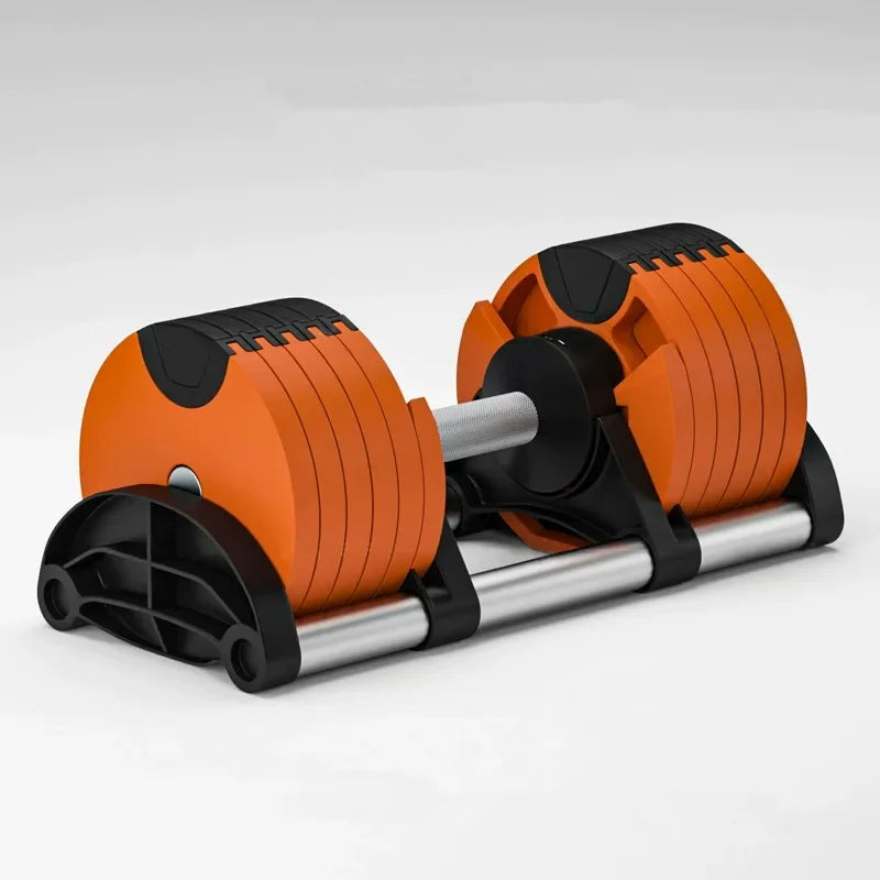 Multi-Color Adjustable Dumbbell Set, 2KG(5LB) or 4KG(9LB) Increment, Up to 50KG(110LB), Fast Adjustable Dumbbells for Home Gym